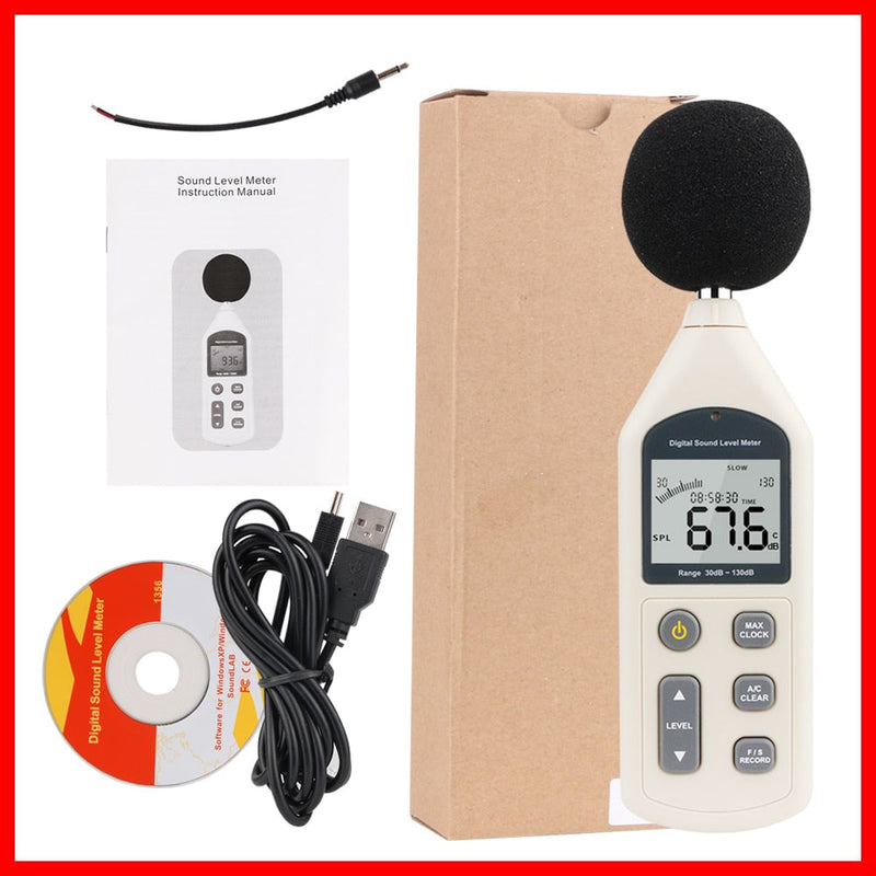 Professional Sound Meter System | 30-130dB with USB Connectivity, Software & LCD Display