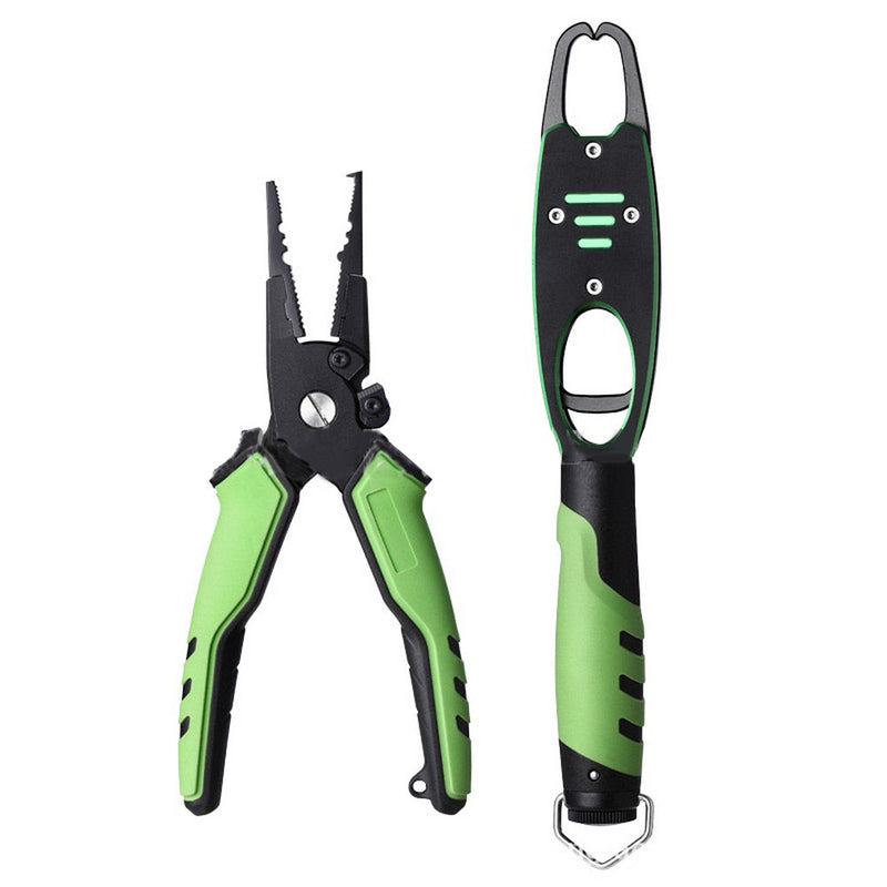 High Grade Aluminum Fish Grip/Scaler & Fisherman Pliers | 2pcs