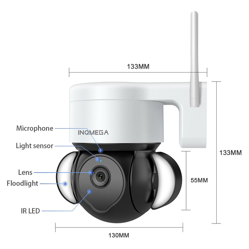 Waterproof 5MP Outdoor WIFI Enabled Security Camera/Solution | 128GB