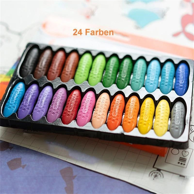 Full 24 Color Washable Peanut Crayons