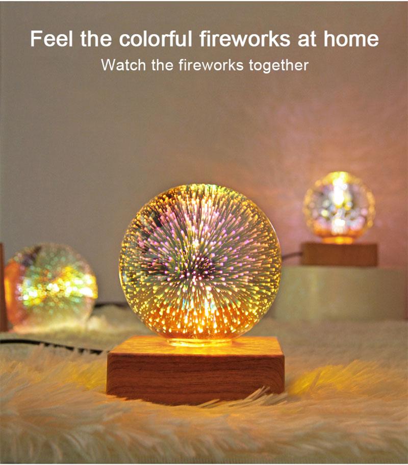 3D Firework Decoration Table Lamp