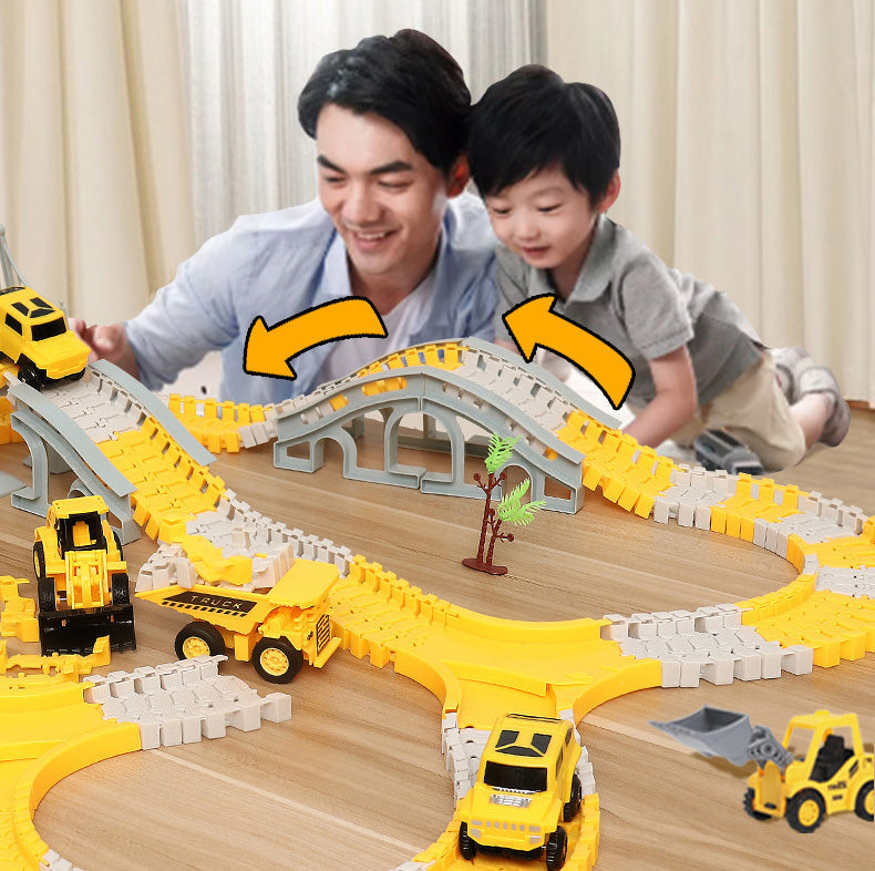 333pcs Car Track with Trucks | Road Construction Set