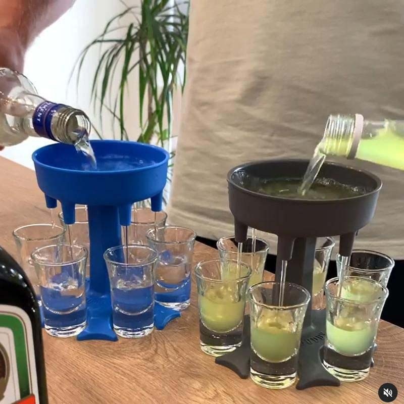 Liq4All | 6 Shot Glass Liquor Simultaneous Multi-Dispenser