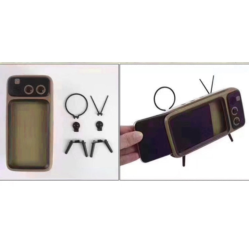 RetroVisor | Phone Holder + Speakers | Retro TV Style