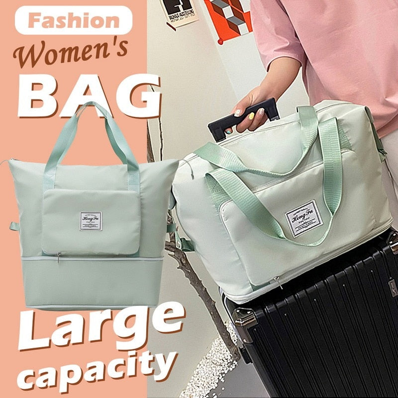 Huge Capacity Travel Bag | Waterproof | Luggage Add-On | Handbag