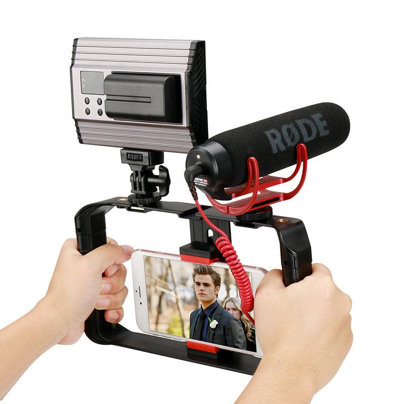 Smartphone Video Stabilizer Rig Handheld Grip Filmmaking Case