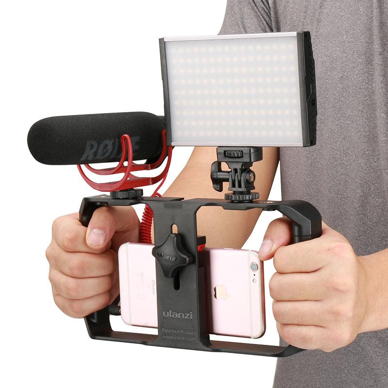 Smartphone Video Stabilizer Rig Handheld Grip Filmmaking Case