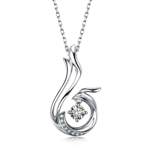 Dancing Phoenix Necklace | Zirconia | Women's