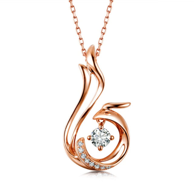 Dancing Phoenix Necklace | Zirconia | Women's