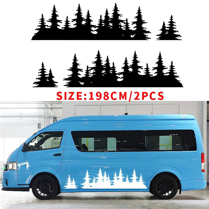 Mountain Forest Truck Decals | 6.5 Feet | 2pcs