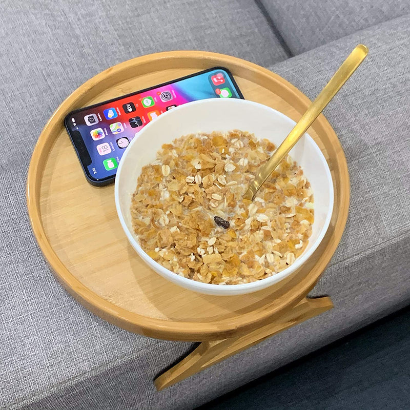 Bamboo Clip-On Sofa Tray