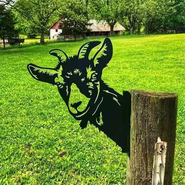 Metal Animal Head Sign Post Attachment