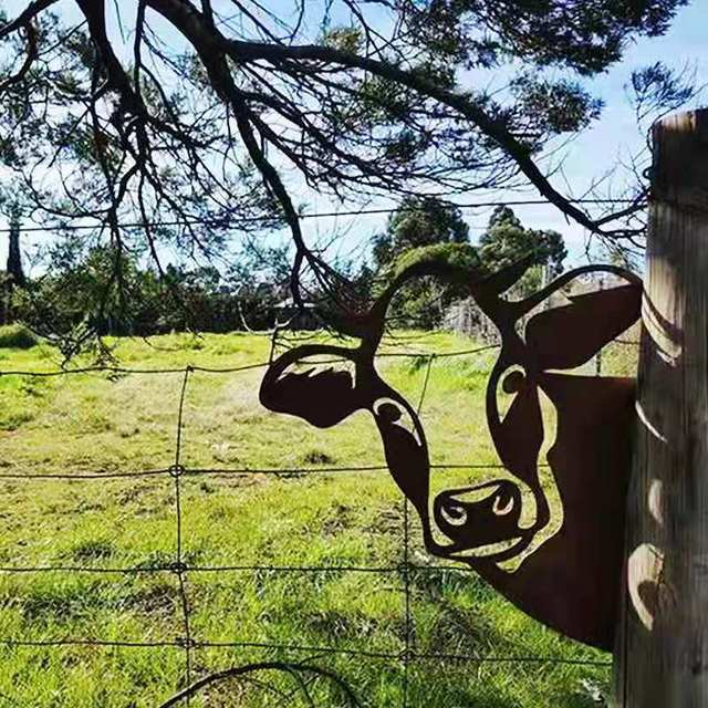 Metal Animal Head Sign Post Attachment