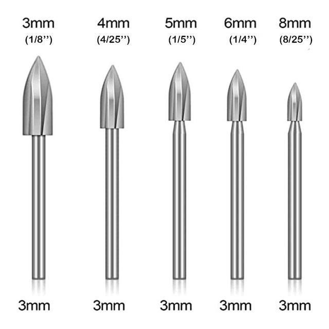 Wood Carving and Engraving Bit Set  5PCs