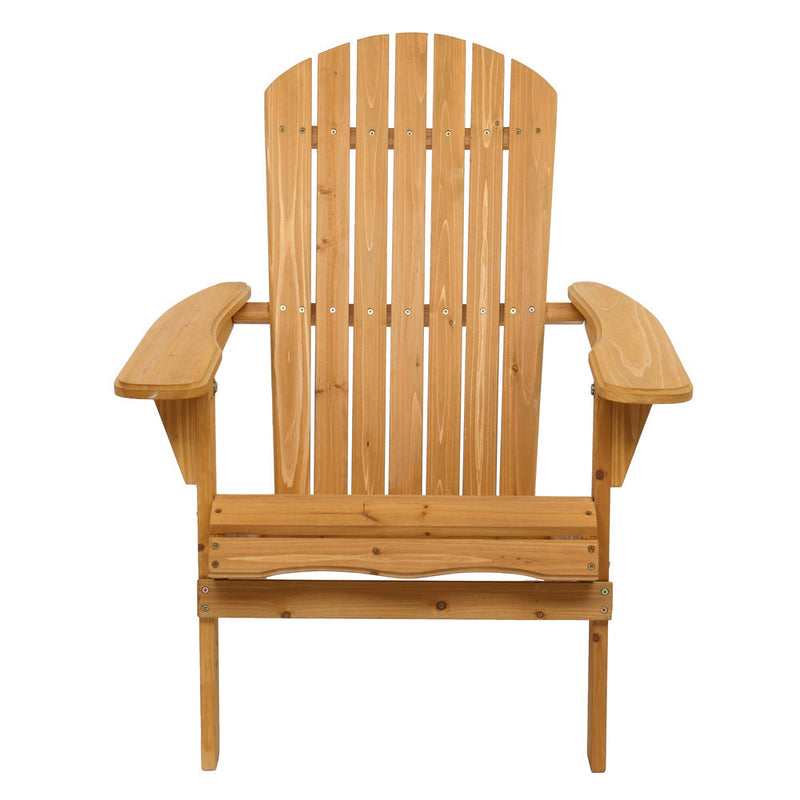 Solid Wooden Foldable Adirondack Chair | Fir Wood