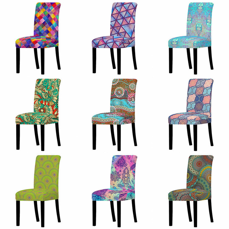 Bohemian Style Chair Cover | Stretchable | 24 Patterns