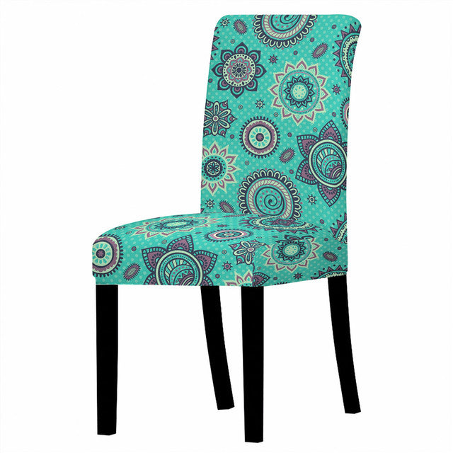 Bohemian Style Chair Cover | Stretchable | 24 Patterns