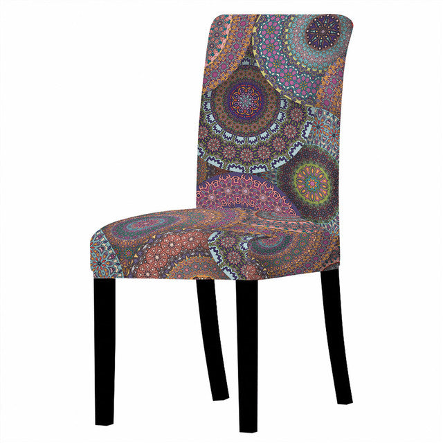 Bohemian Style Chair Cover | Stretchable | 24 Patterns