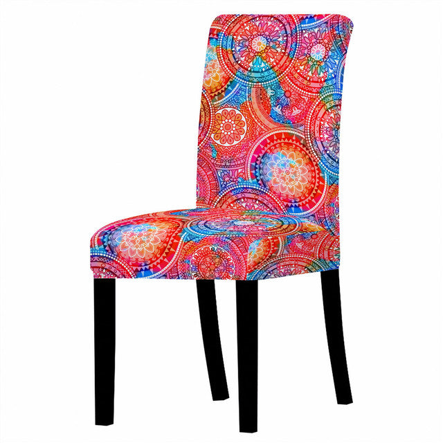 Bohemian Style Chair Cover | Stretchable | 24 Patterns