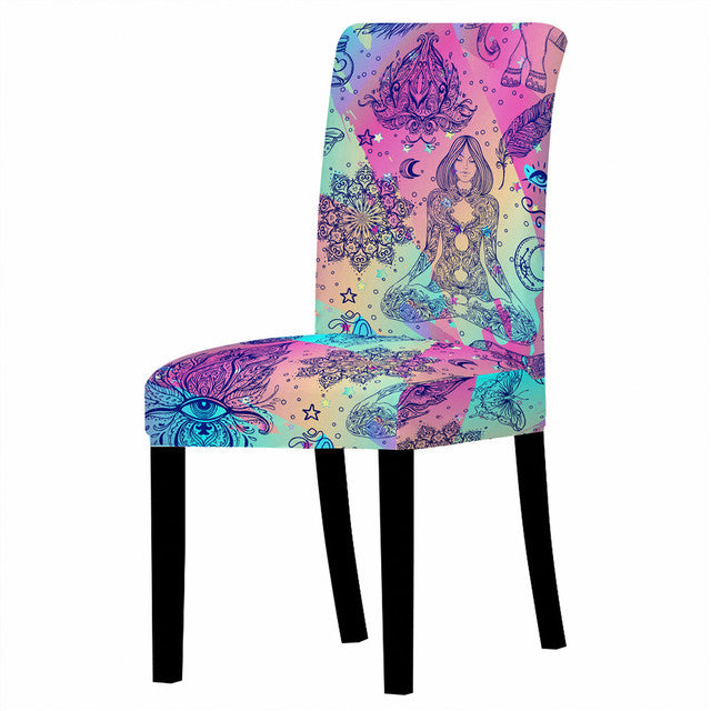 Bohemian Style Chair Cover | Stretchable | 24 Patterns