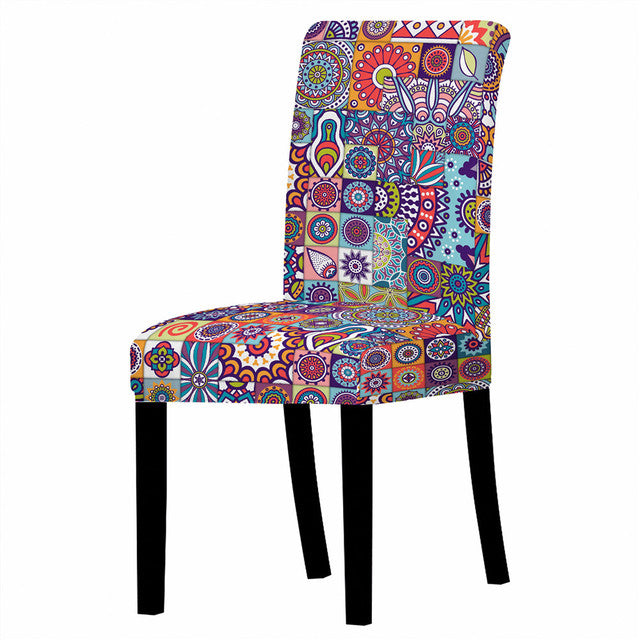 Bohemian Style Chair Cover | Stretchable | 24 Patterns