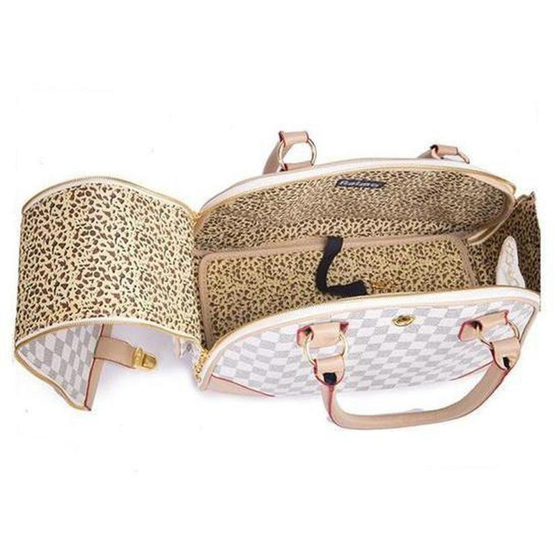 Stylish Checkered Tote Pet Carrier