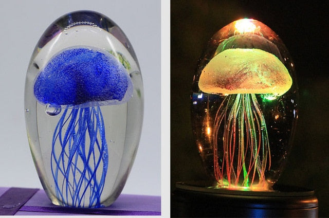3D Jellyfish Crystal Table Lamp