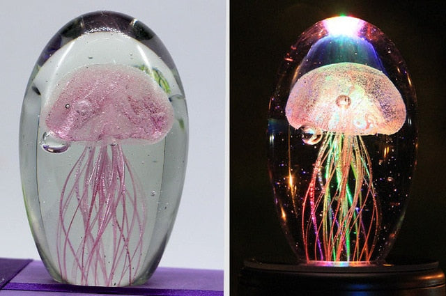 3D Jellyfish Crystal Table Lamp