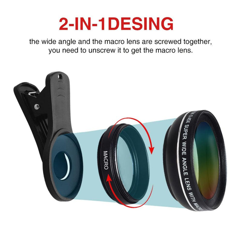 0.45x Super Wide Angle & 12.5x Super Macro Lens HD Camera Lens