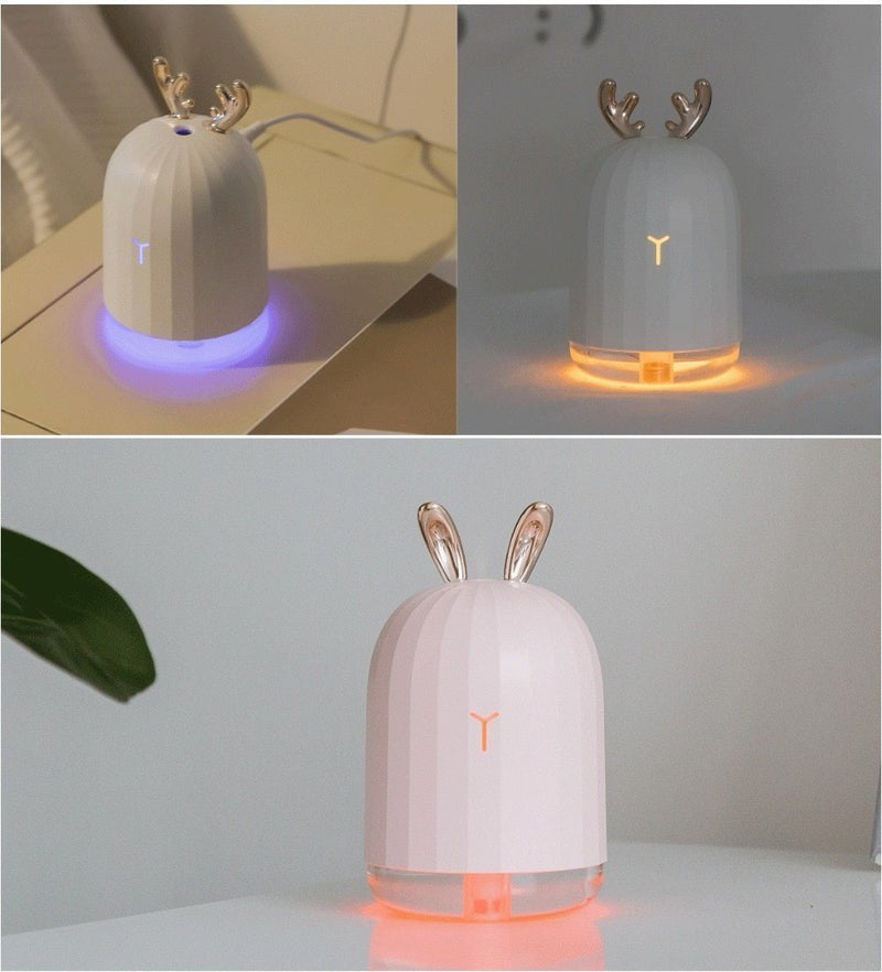 220ML Ultrasonic Air Humidifier with LED Night Lamp
