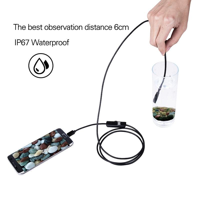 Waterproof Inspection Wire Lens Endoscope Camera For OTG Compatible Android Phones