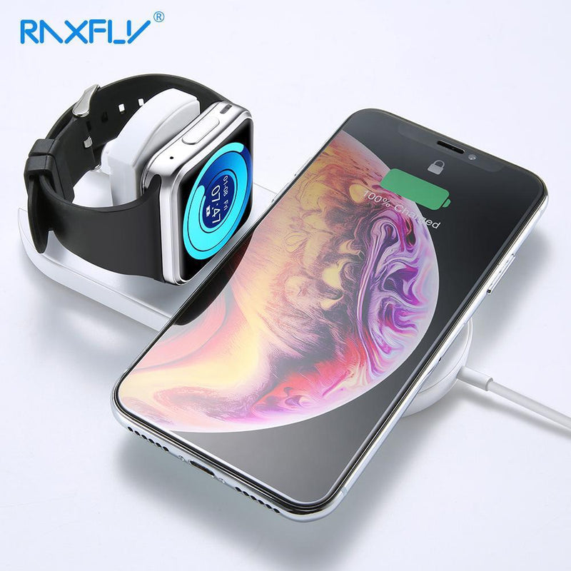 2 in 1 Wireless Charging Pad for Smartphone & iWatch