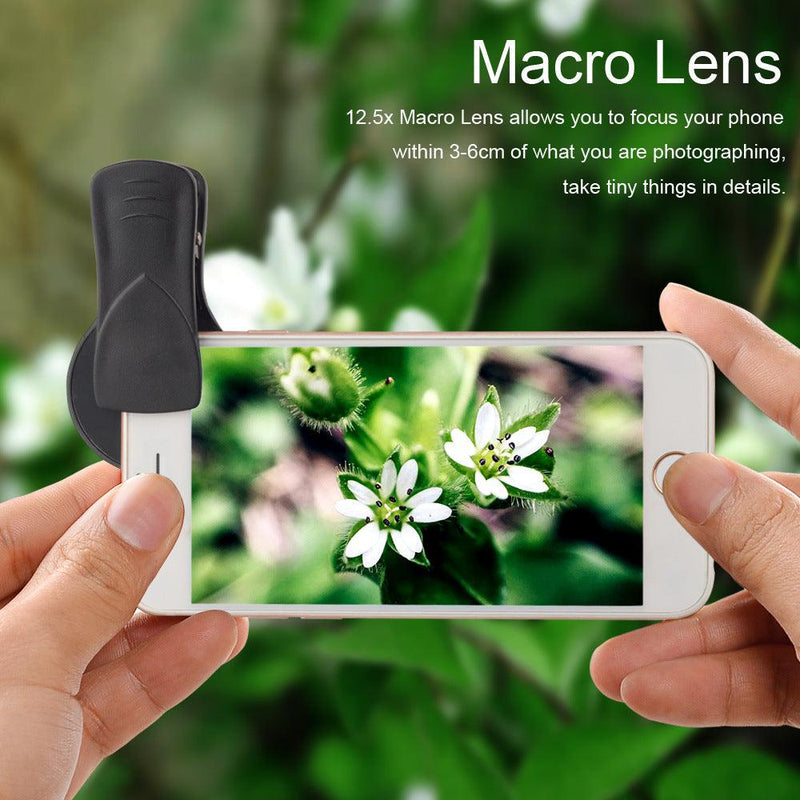 0.45X Wide Angle+12.5X Macro Lens Professional HD Phone Camera Lens 2in1