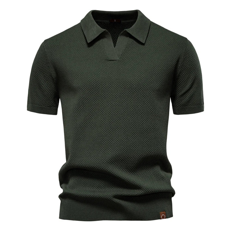 Men’s Breathable Summer Polo Shirt – Lightweight Stretchable Short-Sleeve Polo for Business Casual Style