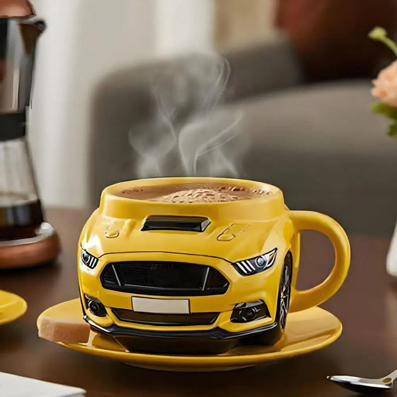 Car Shaped Novelty Mug –3D  Creative Coffee Cup Gift for Home, Office, and Auto-Lovers' Daily Sips