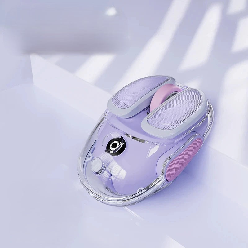Silent Dual-Mode Wireless Transparent Mouse – Ergonomic, Rechargeable & Ultra-Precise for Office & Gaming