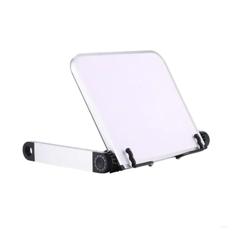Adjustable Desk Book Stand – 360° Foldable Reading Holder with Clips for Study, Cookbooks, & Desk Organization