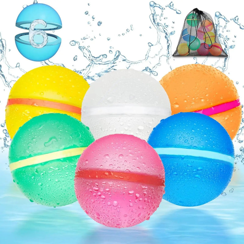Reusable Magnetic Water Ball - Silicone Splash Toy for Wet Outdoor Fun & Games