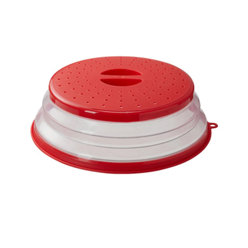 Collapsible Microwave Lid & Colander – Silicone Folding Cover for Heating Food, Draining Fruits, and Steaming Veggies