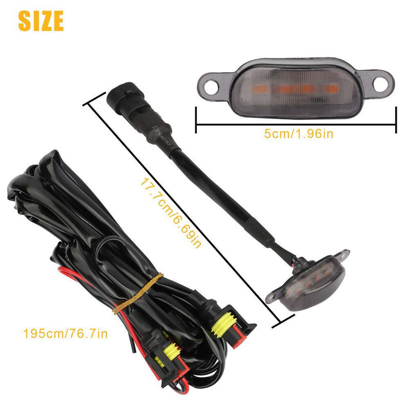 3PCS Raptor Style Smoked Lens Amber LED Front Grille Running Lights For Ford F150