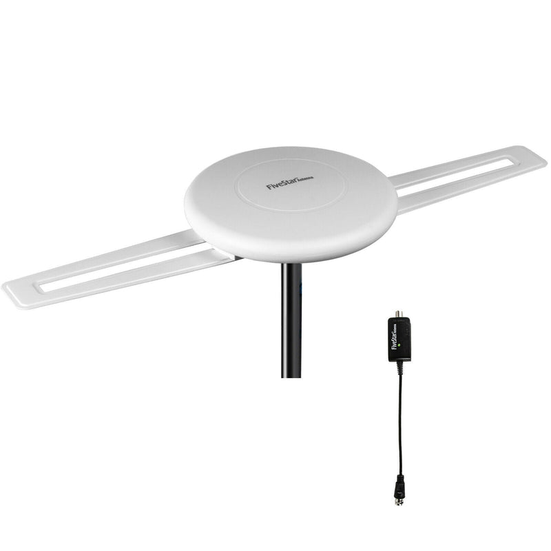 Omni Directional Outdoor Long Range Digital Amplified HD TV Antenna 4K, 360°