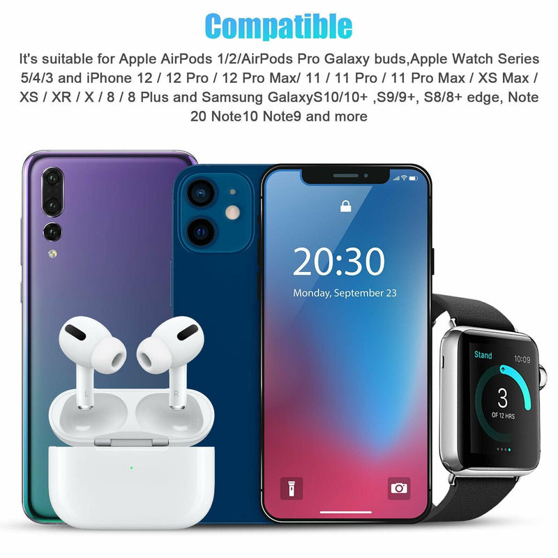 3-in-1 Wireless Car Charging Station for iPhone, iWatch, Samsung AirPods - Essential for RV Travel