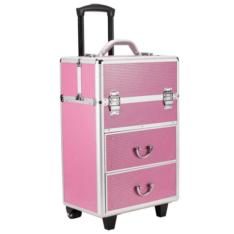 Premium Rolling Cosmetic Makeup Train Case