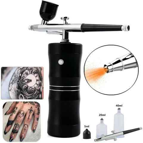 Cordless Compressor Tattoo Airbrush Kit