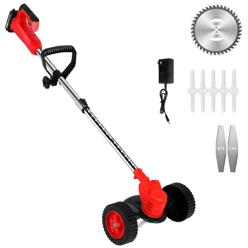 Weed Eater With Wheels, Grass String Trimmer Cutter Portable Batteries