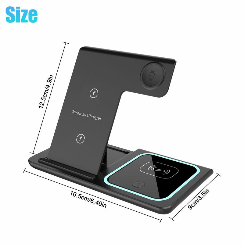 3-in-1 Wireless Car Charging Station for iPhone, iWatch, Samsung AirPods - Essential for RV Travel