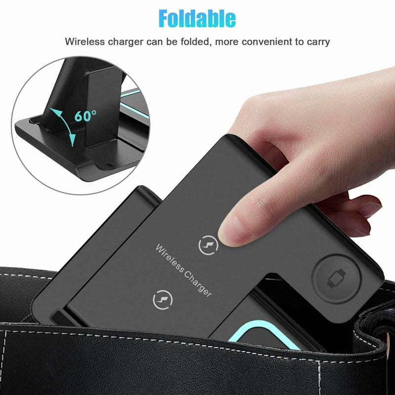 3-in-1 Wireless Car Charging Station for iPhone, iWatch, Samsung AirPods - Essential for RV Travel
