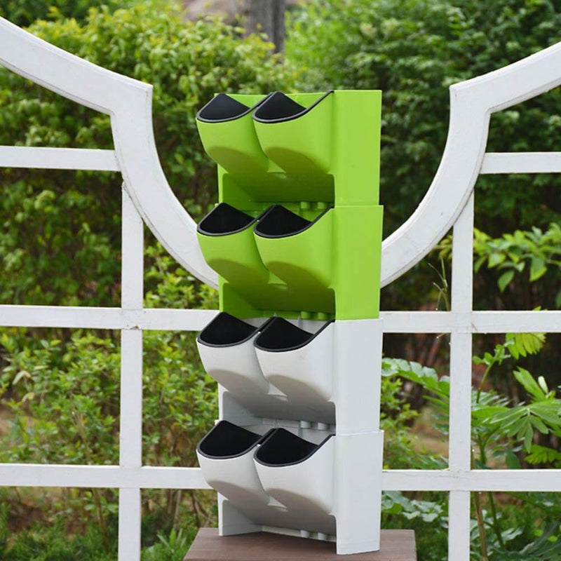 Self Watering Flower Pot Stackable Vertical Planter Wall Hanging