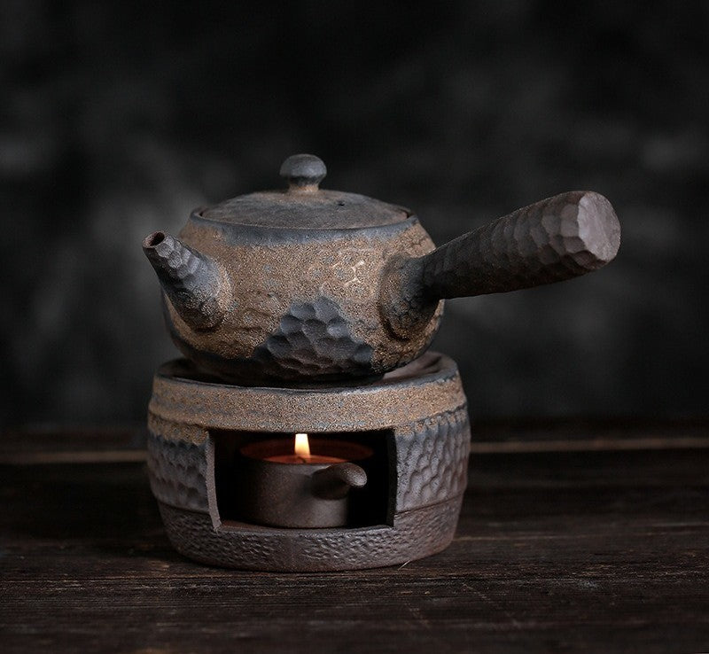 Ceramic Stoneware Tea Stove Set – Elegant Teapot Warmer for Cozy, Authentic Home Tea Brewing, Incense and Rituals