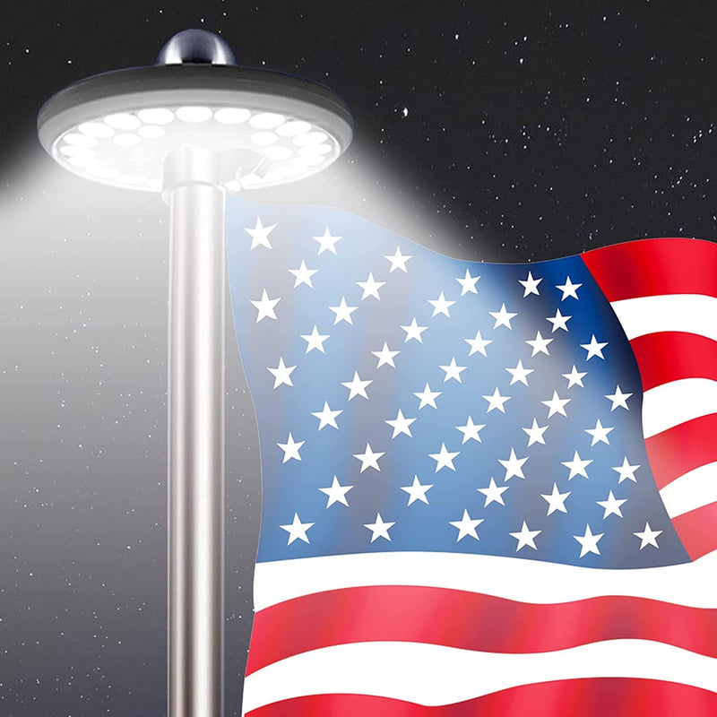 128 LED Solar Power Flag Pole Lights -